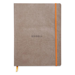 Rhodia Rhodiarama Softcover Notebook - 7-1/2" x 9-7/8", Taupe, Lined