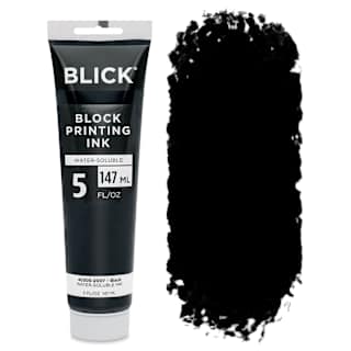 Blick Water-Soluble Block Printing Ink - Black, 5 oz Tube