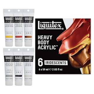 Liquitex Professional Heavy Body Acrylics - Set of 6, Iridescent Colors, 59 ml