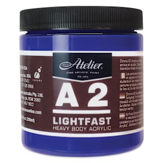 Chroma A2 Student Acrylics - Ultramarine Blue, 250 ml jar