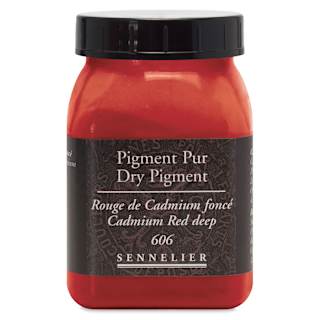 Sennelier Dry Pigment - Cadmium Red Deep, 120 g jar