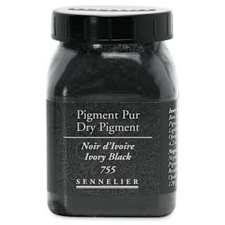 Sennelier Dry Pigment - Ivory Black, 120 g jar
