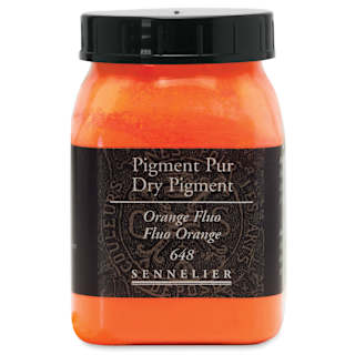 Sennelier Dry Pigment - Fluorescent Orange, 100 g jar