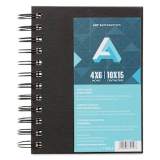 Art Alternatives Spiral-Bound Sketchbook - 80 Sheets, White, 4" x 6"