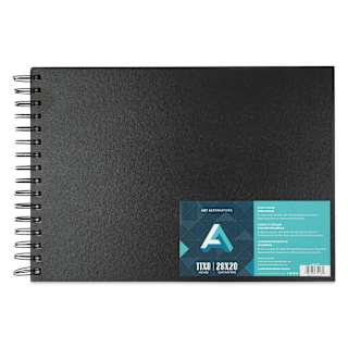 Art Alternatives Spiral-Bound Sketchbook - Landscape, 80 Sheets, White, 8" x 11"