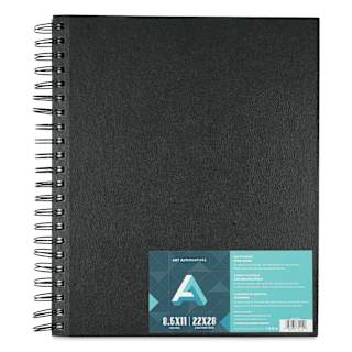 Art Alternatives Spiral-Bound Sketchbook - 80 Sheets, White, 8-1/2" x 11"