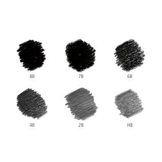 Staedtler Mars Lumograph Black Drawing Pencils - Set of 6