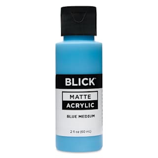 Blick Matte Acrylic - Blue Medium, 2 oz bottle