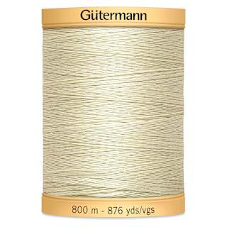 Gutermann Natural Cotton 50 Sewing Thread - Cream, 876 yd Spool