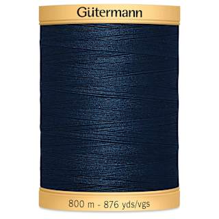 Gutermann Natural Cotton 50 Sewing Thread - Navy, 876 yd Spool