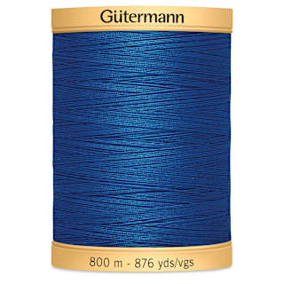 Gutermann Natural Cotton 50 Sewing Thread - Royal Blue, 876 yd Spool