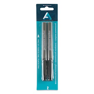Permanent Marker Set Black - Fine Tip, 2/Pkg.