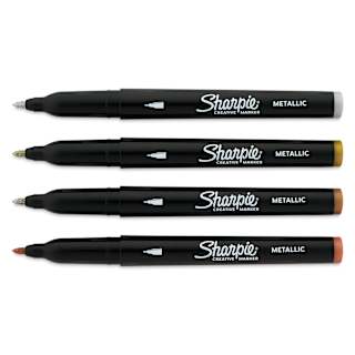 Sharpie Creative Acrylic Markers - Set of 4, Metallic Colors, Fine Tip