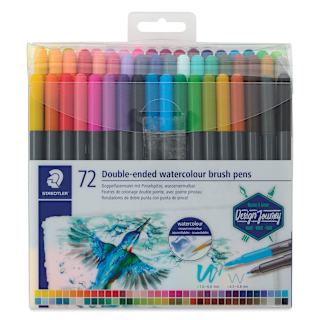 Staedtler Double-Ended Watercolor Brush Pens - Assorted, Set of 72