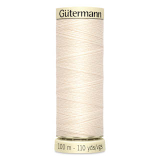 Gutermann Sew-All Polyester Thread - Eggshell, 110 yd Spool