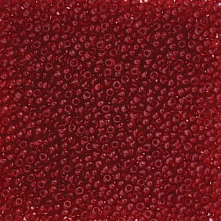 John Bead Czech Glass Seed Beads - Transparent Dark Red, 10/0, 22 g Vial
