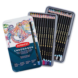 Derwent Chromaqua Watercolor Pencil - Set of 24, Assorted Colors