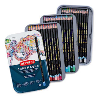 Derwent Chromaqua Watercolor Pencil - Set of 36, Assorted Colors