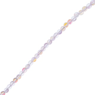 John Bead Crystal Lane DIY Glow in the Dark Round Bead Strand - Purple AB, 7 in
