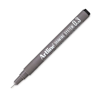 Artline Drawing Pen - 0.3 mm Tip, Black