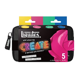Liquitex What Would You Create Basics Acrylic Set - Illuminated Brights, Set of 5