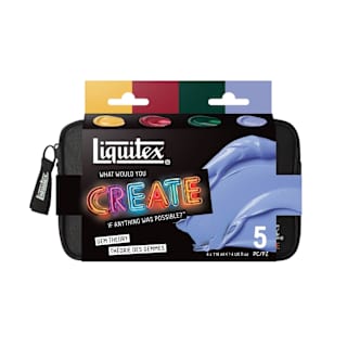 Liquitex What Would You Create Basics Acrylic Set - Gem Theory, Set of 5