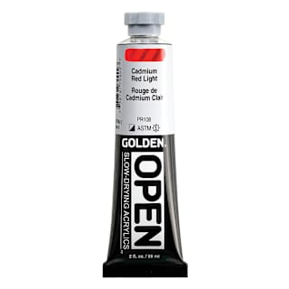 Golden Open Acrylics - Cadmium Red Light, 2 oz Tube
