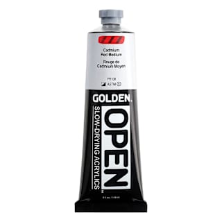 Golden Open Acrylics - Cadmium Red Medium, 5 oz Tube