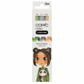 Copic Ciao Double Ended Markers - Layer & Mix Set of 3, Natural Palette