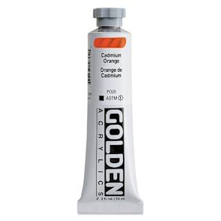 Golden Heavy Body Artist Acrylics - Cadmium Orange, 2 oz Tube