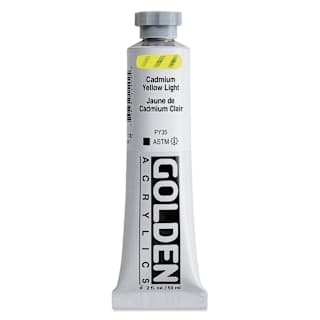 Golden Heavy Body Artist Acrylics - Cadmium Yellow Light, 2 oz Tube
