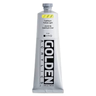 Golden Heavy Body Artist Acrylics - Cadmium Yellow Light, 5 oz Tube