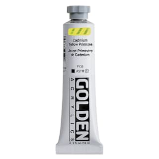 Golden Heavy Body Artist Acrylics - Cadmium Yellow Primrose, 2 oz Tube