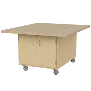 Hann Art and Printmaking Workstation - Maple Top, 2-Door, with Casters