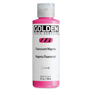 Golden Fluid Acrylic - Fluorescent Magenta, 4 oz bottle