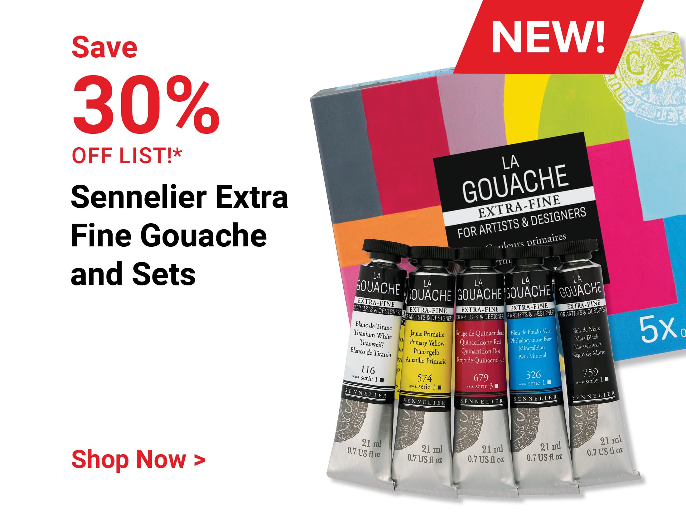 Save 30% off list. New! Sennelier Extra Fine Gouache and Sets. Shop Now.