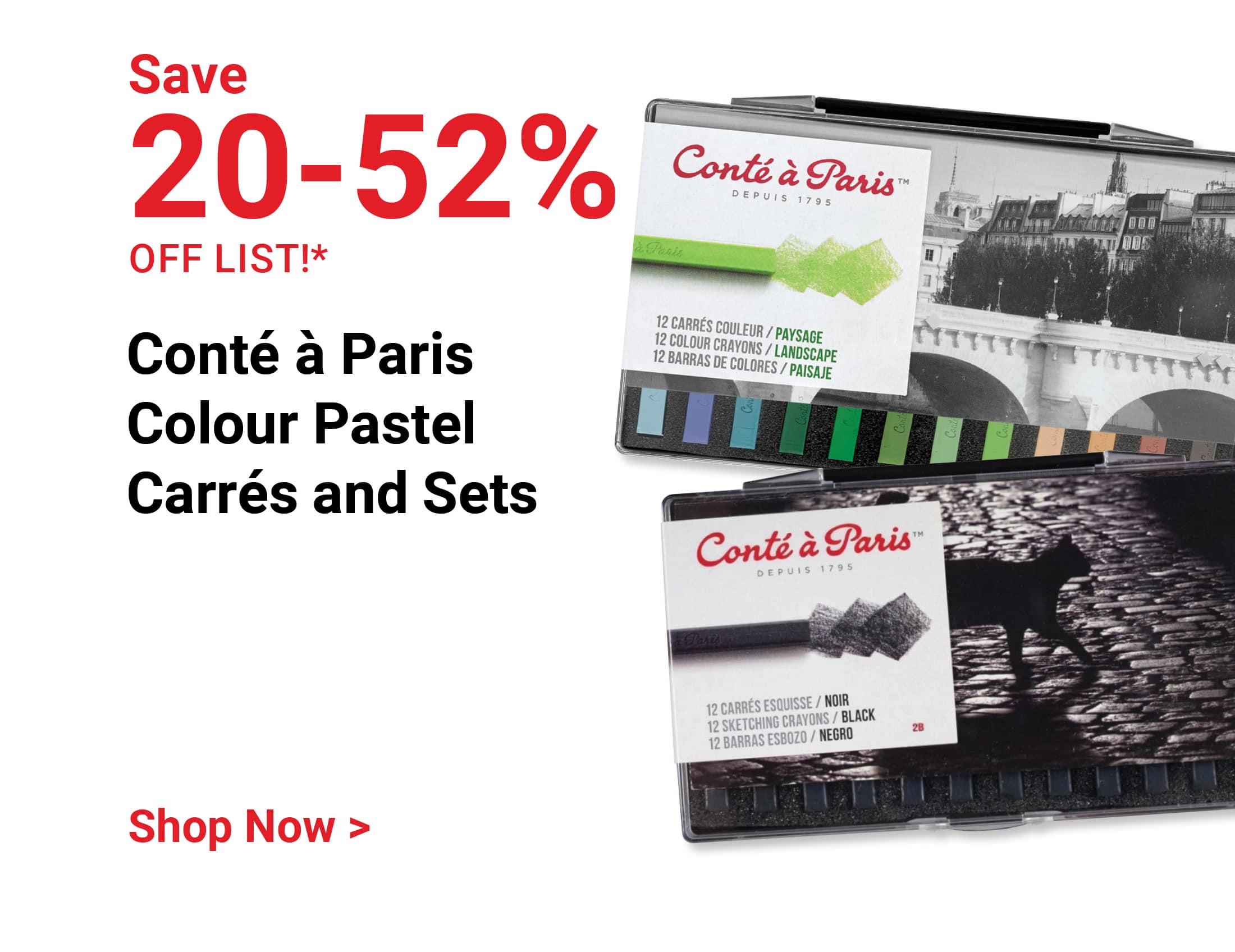 Save 20-52% off list! Conté à Paris Colour Pastel Carrés and Sets. Shop Now.