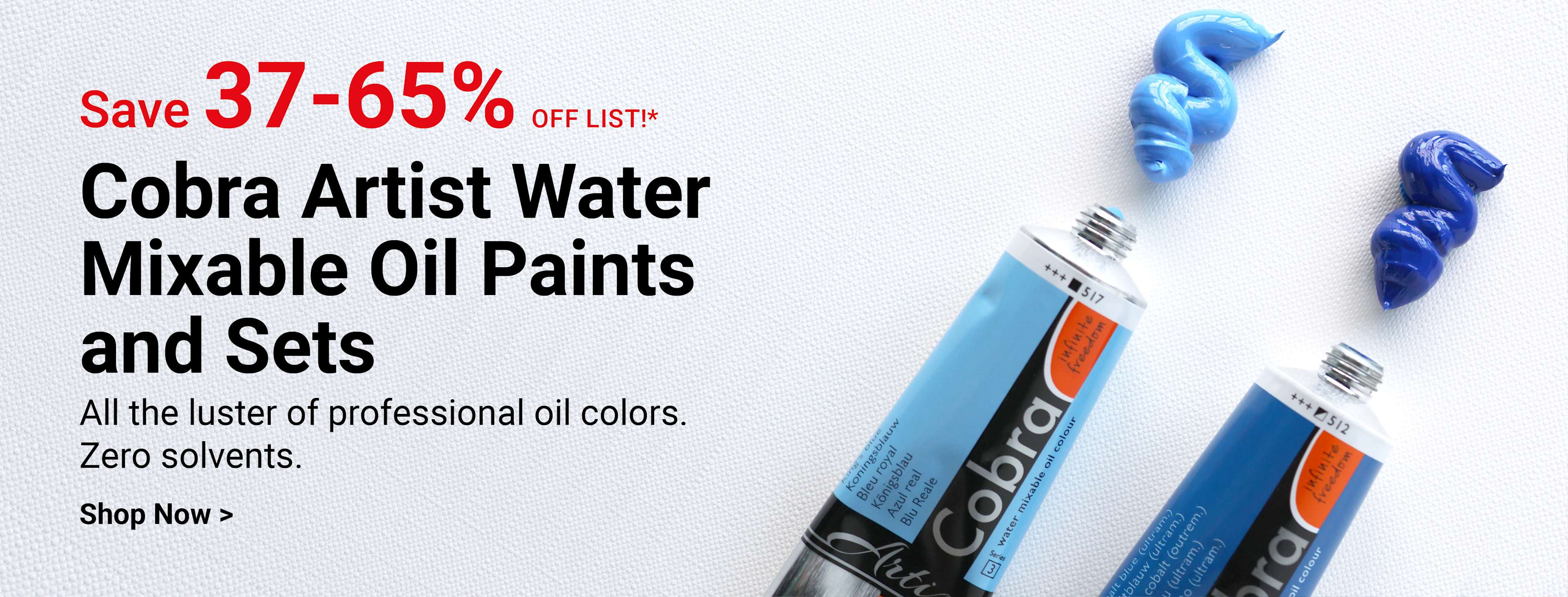 Save 37-65% off list! Cobra Artist Water Mixable Oil Paints and Sets. All the luster of professional oil colors. Zero solvents. Shop Now.