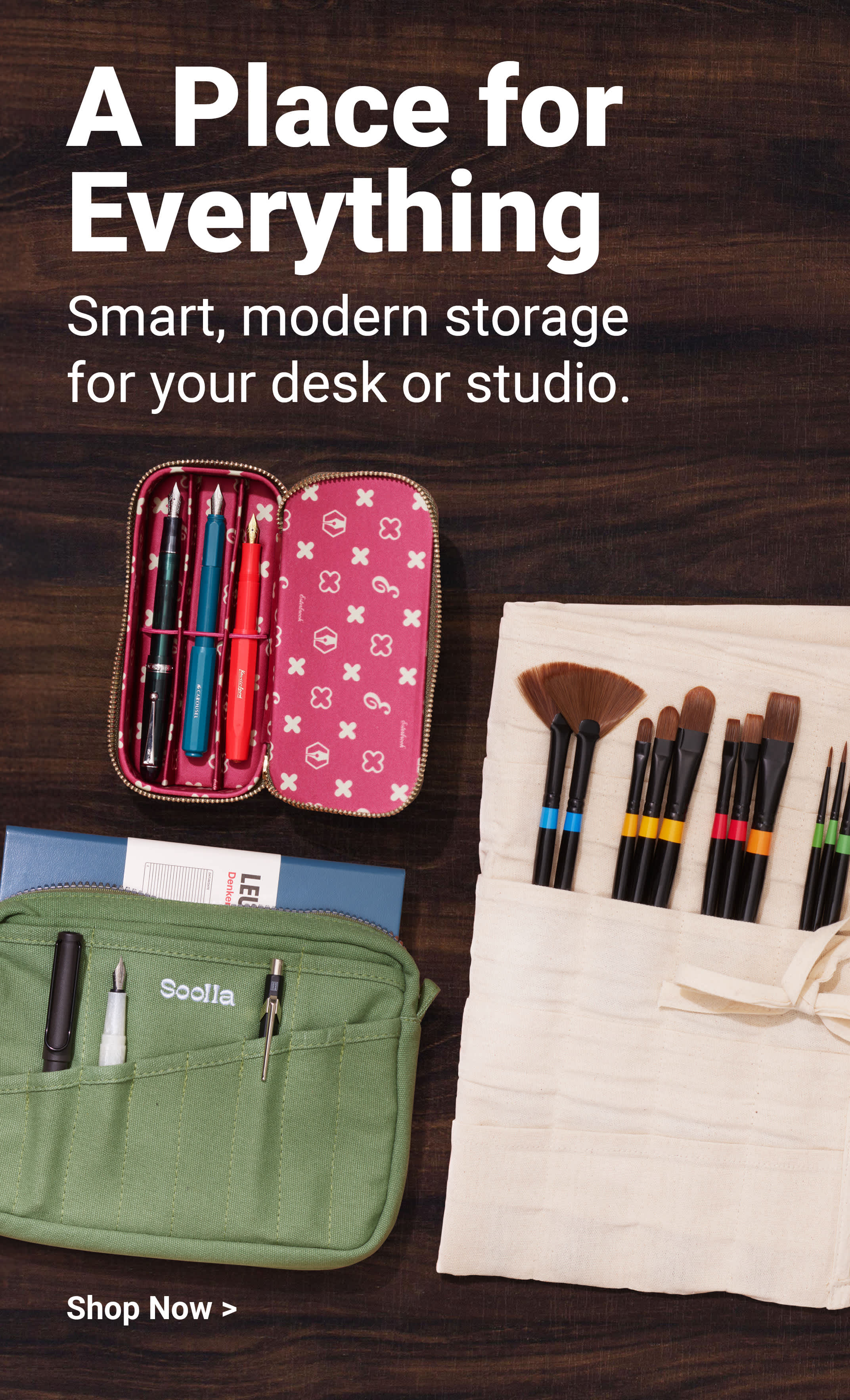 A Place for Everything. Smart, modern storage for your desk or studio. Shop now.