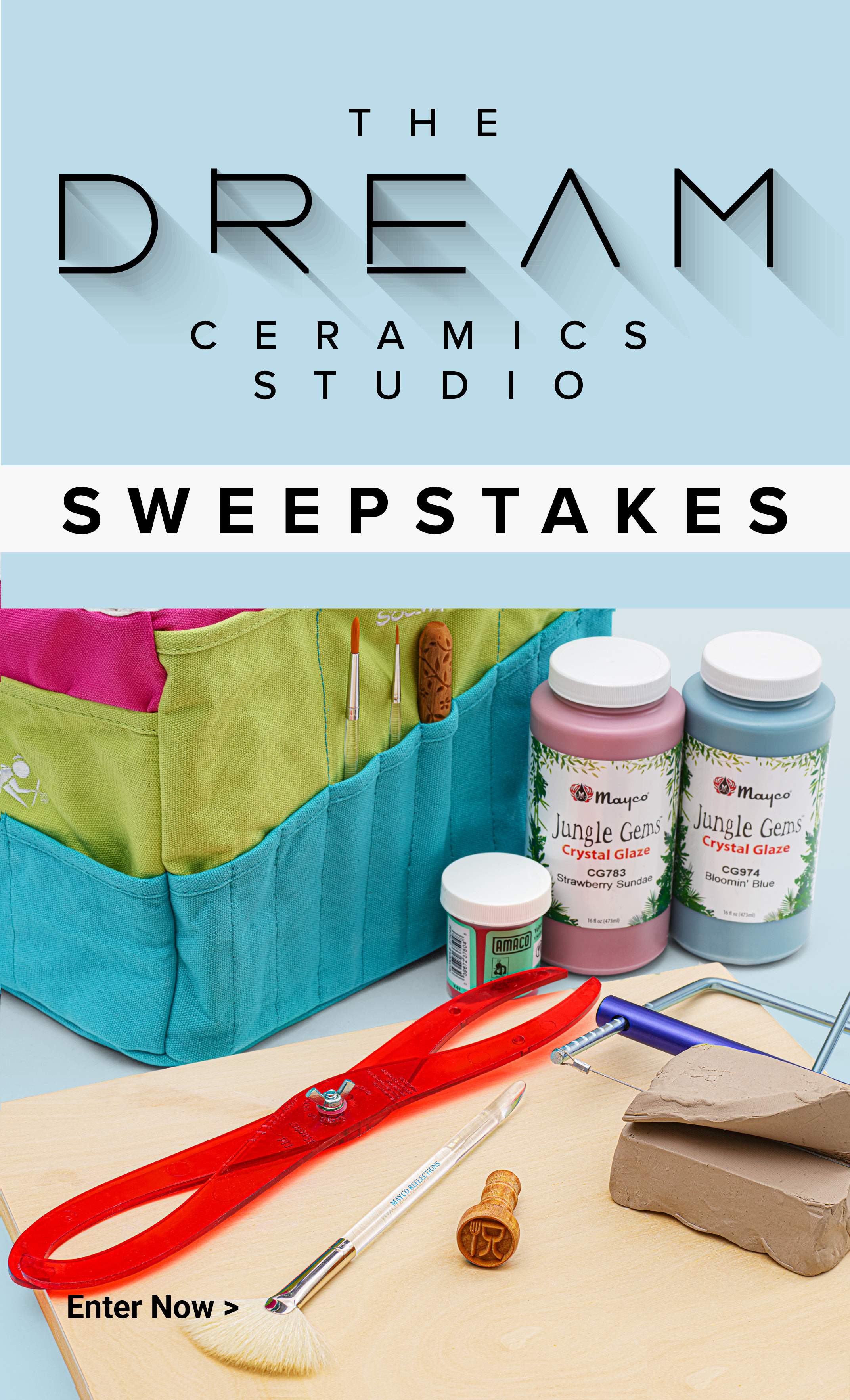 Blick Dream Studio Contest. Enter to win a dream ceramics studio worth $1,600+! Enter Now.