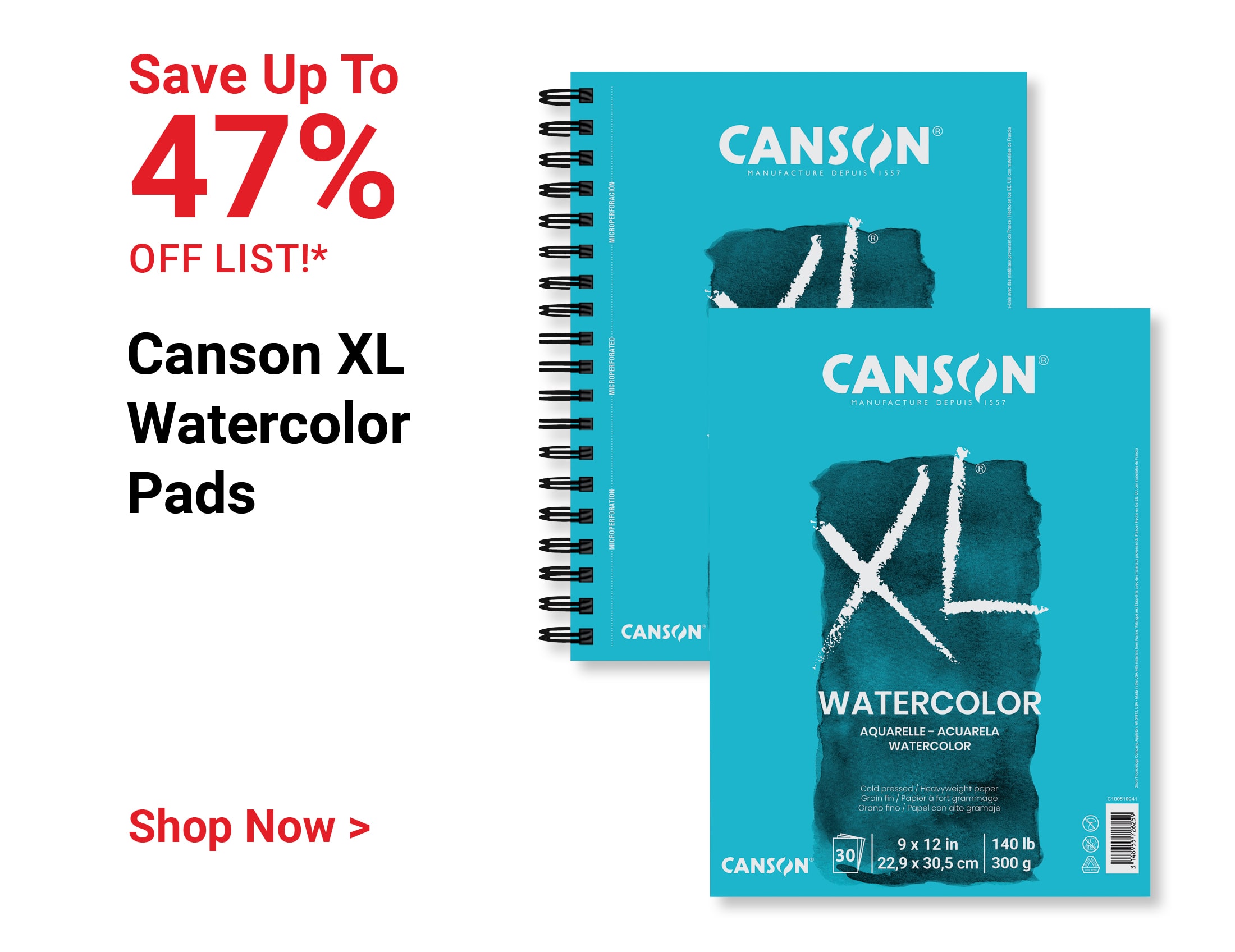 Save up to 47% off list! Canson XL Watercolor Pads. Shop Now.