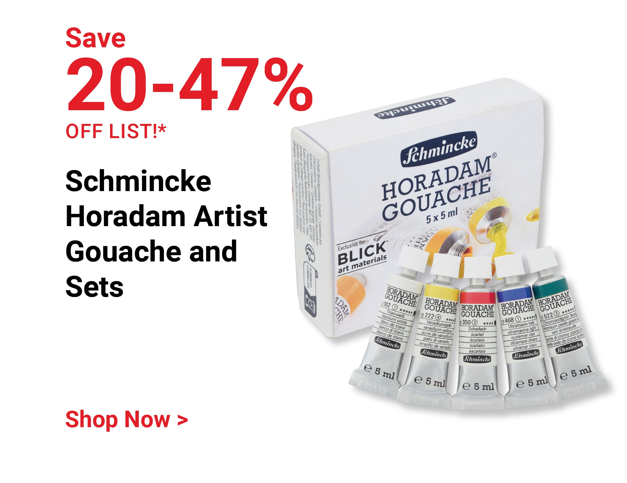 Save 20-47% off list! Schmincke Horadam Artist Gouache and Sets. Shop Now.