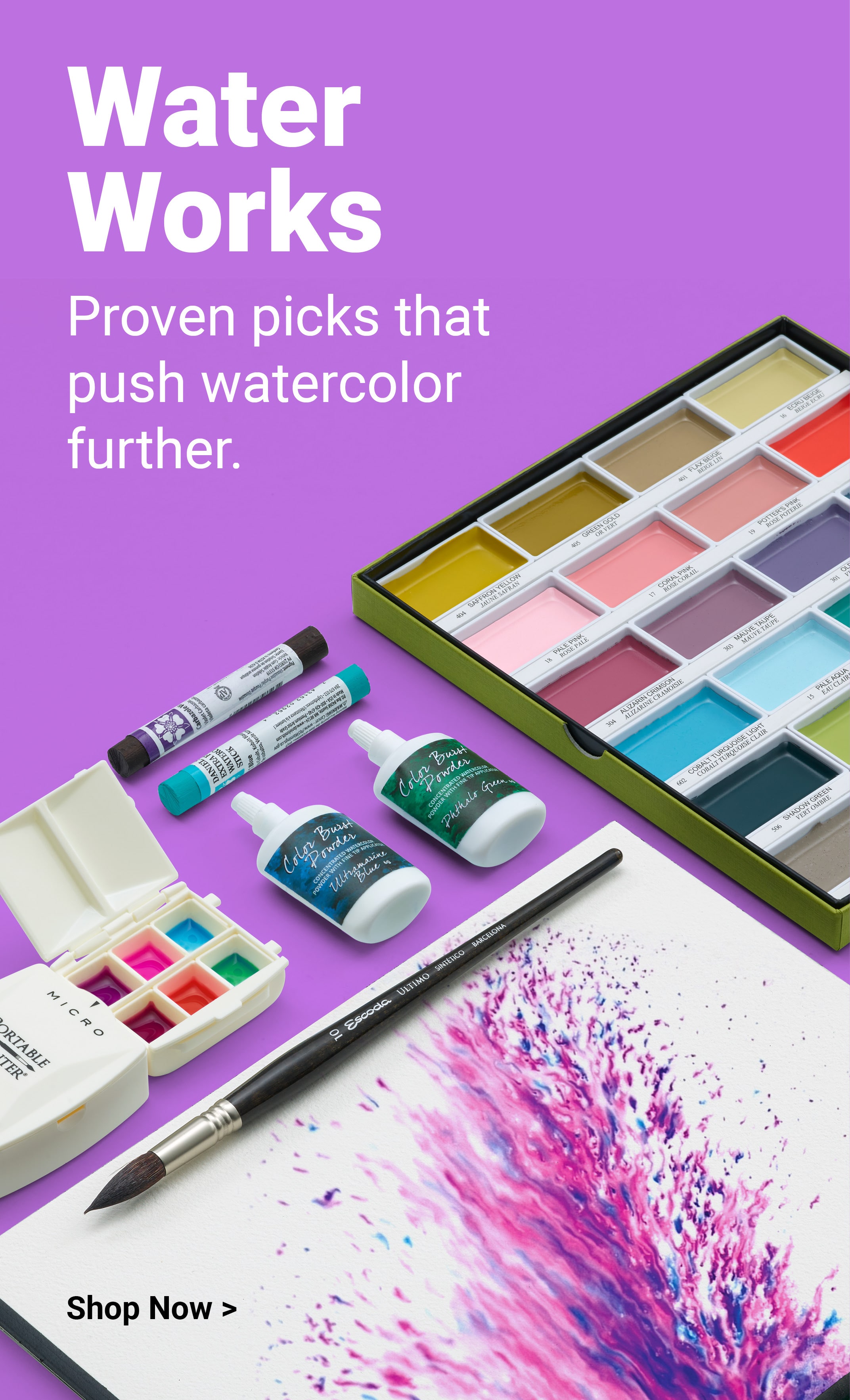 Water Works. Proven picks that push watercolor further. Shop now.