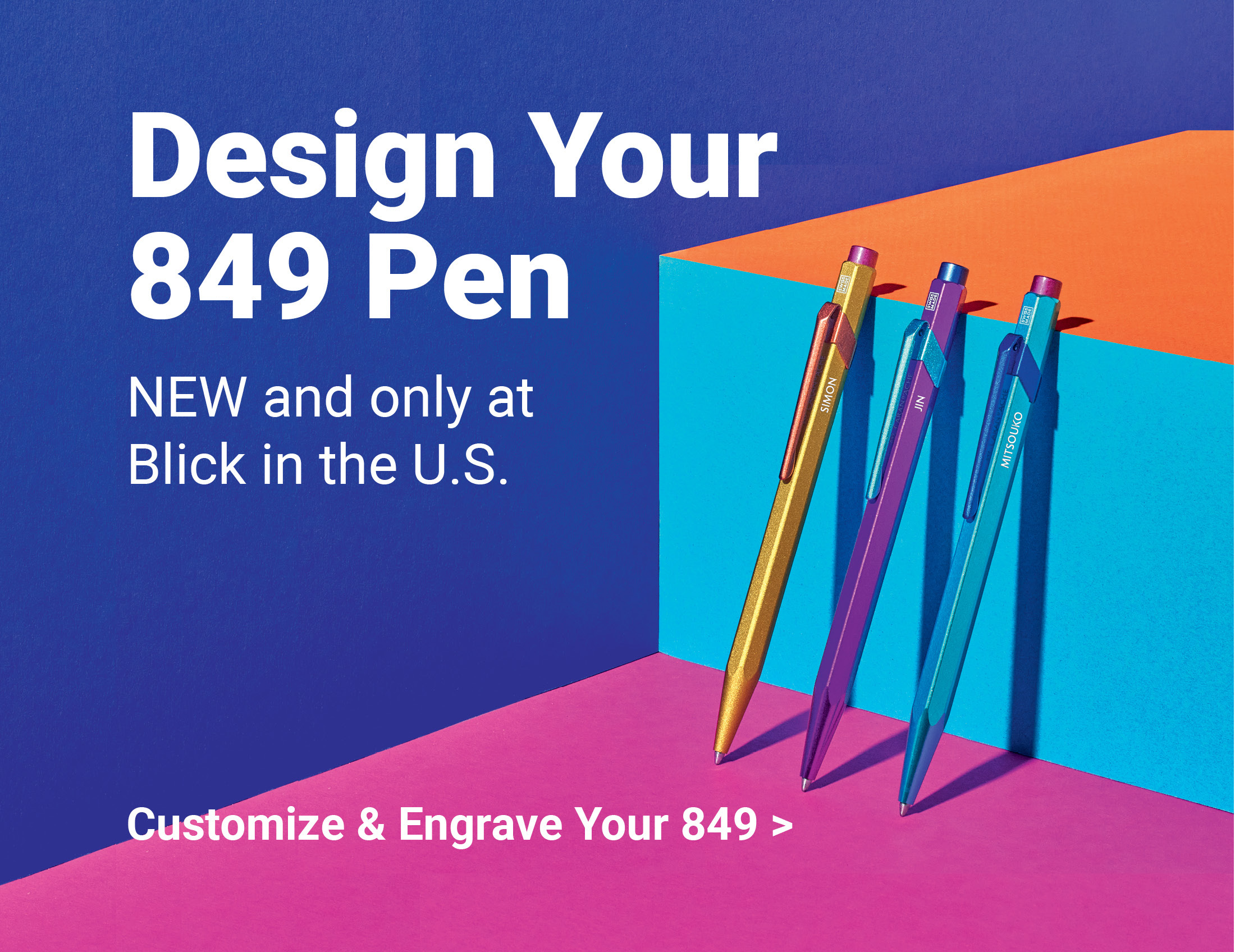 Design your 849 Pen. NEW and only at Blick in the U.S. Customize and engrave your 849.