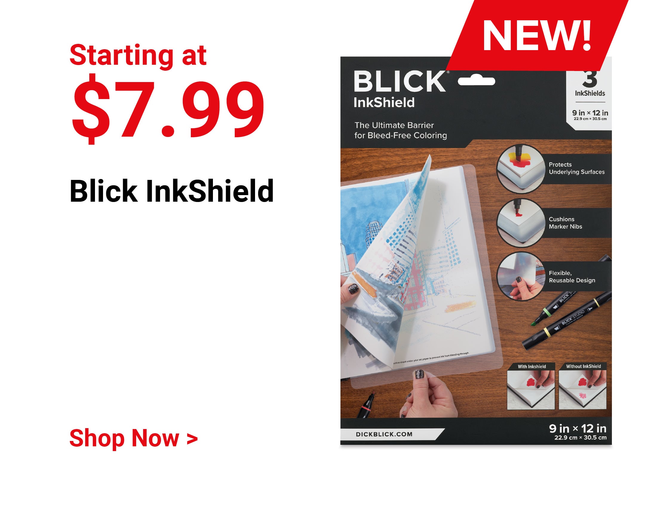 Starting at $7.99. New! Blick INkShield. Shop Now.