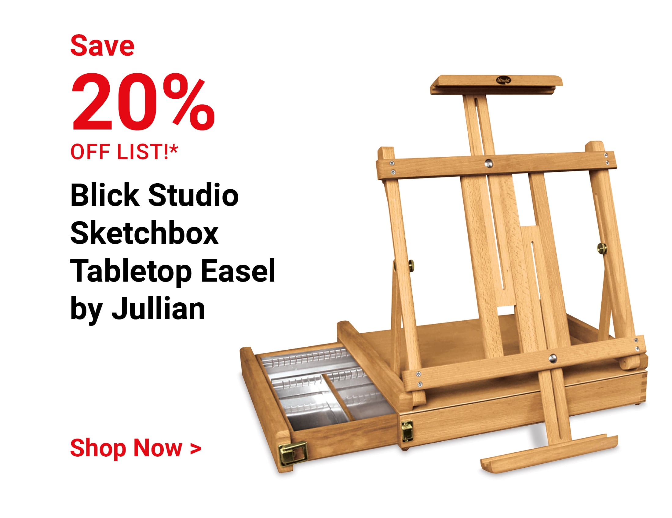 Save 20% off list! Blick Studio Sketchbox Tabletop Easel by Jullian. Shop Now.