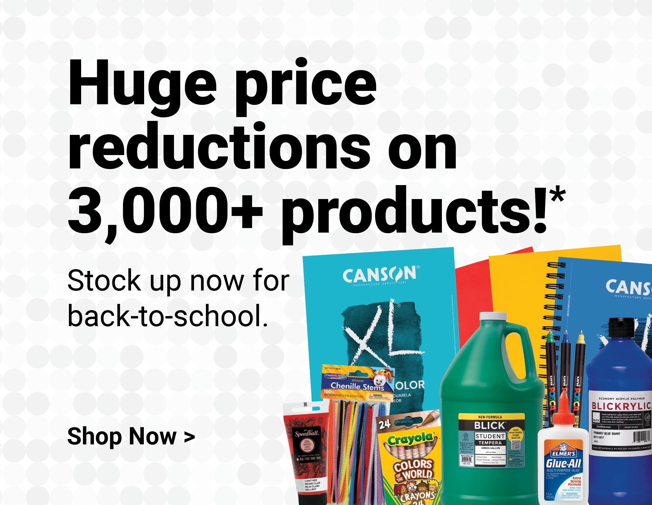 Huge price reductions on 3,000+ products!* Stock up now for back-to-school. Shop now.