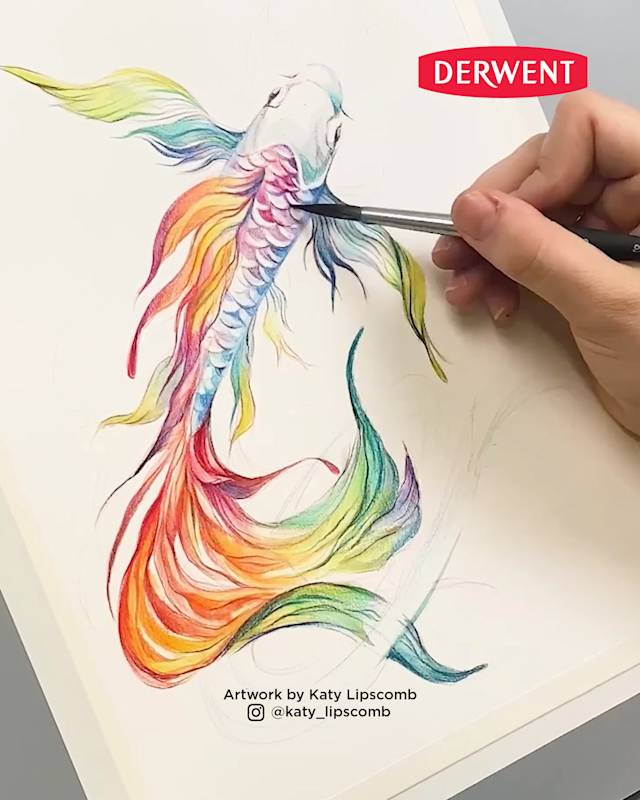 How to Create a Vibrant Koi Fish with Katy Lipscomb and Derwent