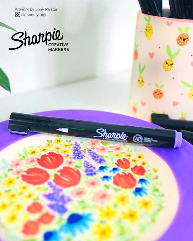 Decorate Ceramics with Sharpie Creative Markers