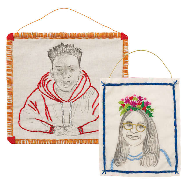 Embroidery Embellished Portraits